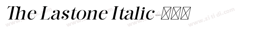 The Lastone Italic字体转换
